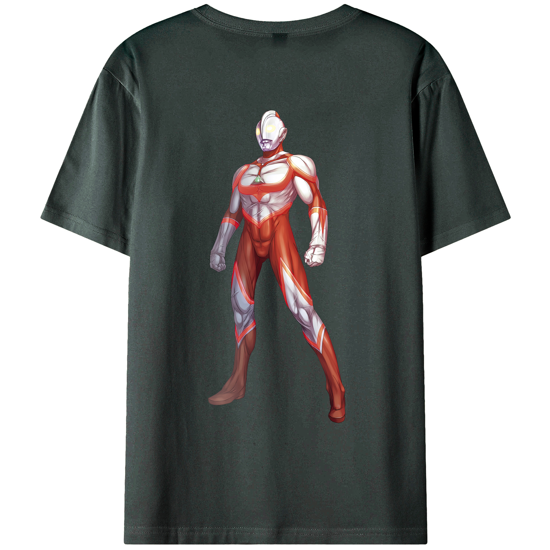 （画像用） ウルトラマン Ultraman 綿100％ メンズ半袖Tシャツ（バックプリント） 通気性